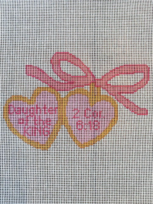 Corinthians Bible Verse "Daughter of the King” Heart Locket Needlepoint Canvas